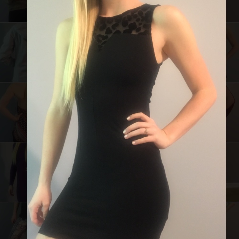 Black mini dress